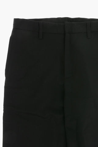 Weite Hose aus Wollmischung mit Gürtelschlaufen