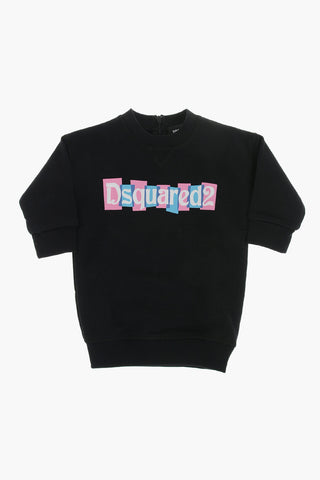 Sweatkleid mit langen Ärmeln und aufgedrucktem Logo