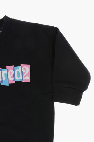 Sweatkleid mit langen Ärmeln und aufgedrucktem Logo