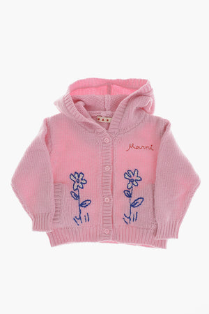 Embroidered Wool-Nylon Hoodie