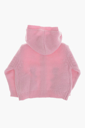Embroidered Wool-Nylon Hoodie