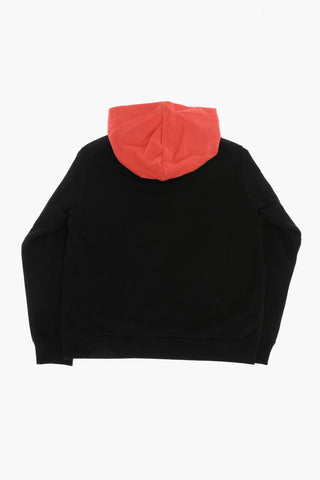 Cotton Hoodie with Contrast Print