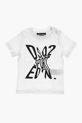 SPORT EDTN.X T-Shirt Girocollo in Tinta Unita con Stampa a Contrasto