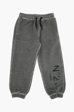 Baumwoll-Joggers mit Delavé-Effekt