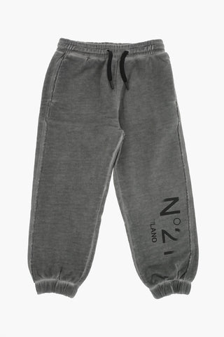 Baumwoll-Joggers mit Delavé-Effekt