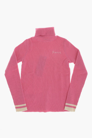 Cotton-and-Cashmere Ribbed Turtleneck