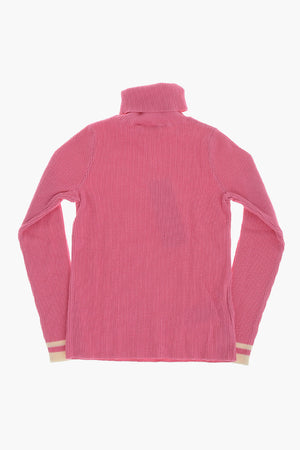 Cotton-and-Cashmere Ribbed Turtleneck
