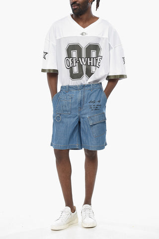 Mid-Wash Denim Cargo Shorts UTILITY