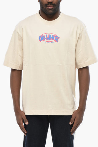 Cotton Crewneck T-Shirt SKETCH ARROW with Print