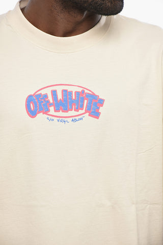 Cotton Crewneck T-Shirt SKETCH ARROW with Print