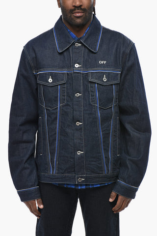 Dunkel Gewaschene Jeansjacke ZIP SKATE