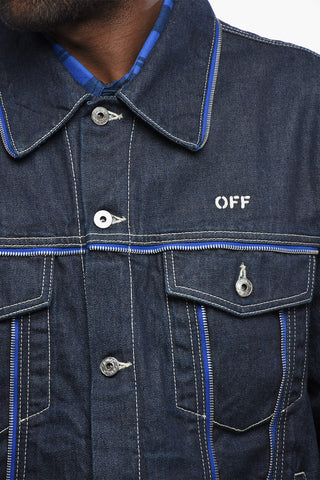 Dunkel Gewaschene Jeansjacke ZIP SKATE