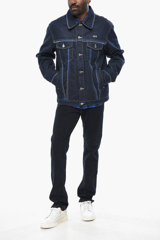 Dunkel Gewaschene Jeansjacke ZIP SKATE