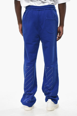 Gerautete Baumwoll-Jogginghose OFF STITCH Mit Bündchen
