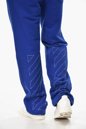 Joggers OFF STITCH in Cotone Garzato con Polsini