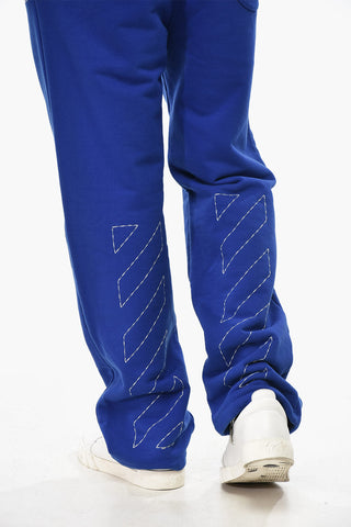 Gerautete Baumwoll-Jogginghose OFF STITCH Mit Bündchen