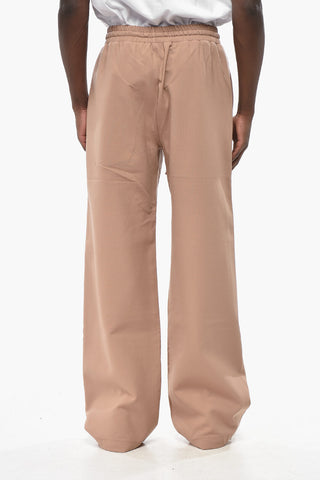 Virgin Wool Track Pants With Ankle Drawcord