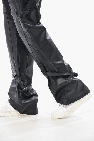 Leather Cargo Pants CARPENTER with Ankle Straps