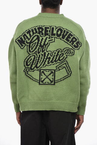 Strickpullover aus Baumwollmischung NATLOVER CHUNKY mit Jacquard-Logo