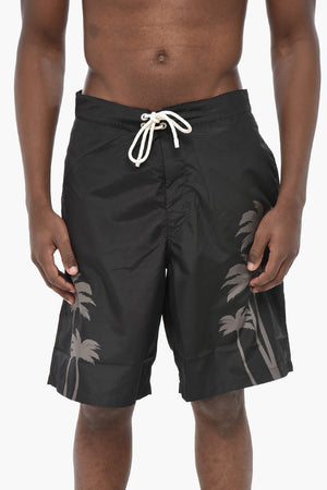 Boxer-Badehose mit Palmenprint