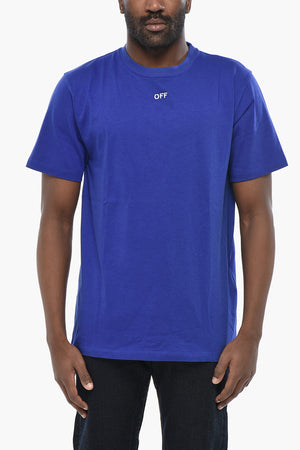 Rundhals-T-Shirt OFF STITCH aus Baumwolle mit besticktem Logo