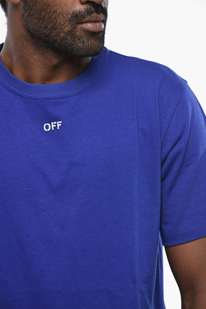 Rundhals-T-Shirt OFF STITCH aus Baumwolle mit besticktem Logo