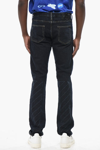 Jeans Skinny Fit DIAG in Denim Lavaggio Scuro 16cm