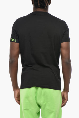 UNDERWEAR T-Shirt Girocollo in Cotone Stretch con Logo Fluo