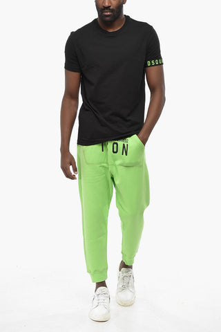 UNDERWEAR Stretch Cotton Crew Neck T-Shirt with Fluorescent Logo