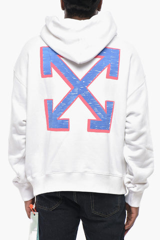 Hoodie SKETCH ARROW aus angerauter Baumwolle