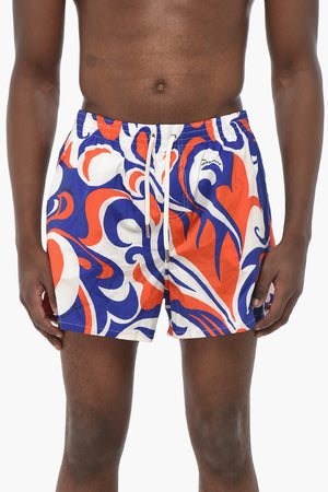 Printed Midi Boxer Swim Shorts
