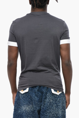 UNDERWEAR Rundhals-T-Shirt aus Stretch-Baumwolle mit elastischem Band an den Ärmeln