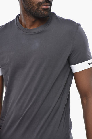 UNDERWEAR Rundhals-T-Shirt aus Stretch-Baumwolle mit elastischem Band an den Ärmeln