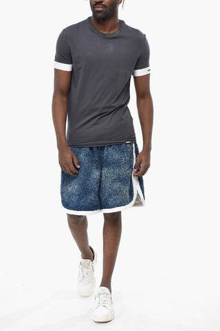 UNDERWEAR Rundhals-T-Shirt aus Stretch-Baumwolle mit elastischem Band an den Ärmeln