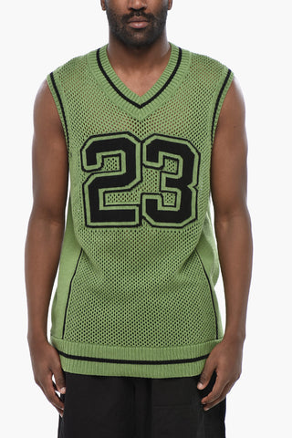 Knit Top VARSITY NET With Jacquard Logo