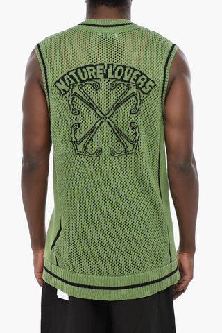 Stricktop VARSITY NET mit Jacquard-Logo