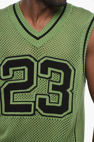 Knit Top VARSITY NET With Jacquard Logo