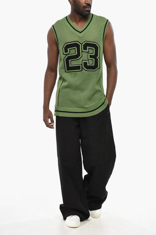 Knit Top VARSITY NET With Jacquard Logo