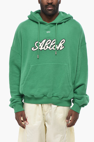 Hoodie FOOTBALL aus angerauter Baumwolle mit Print