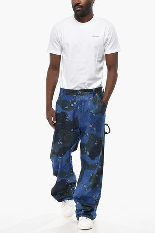 5-Pocket-Hose CRYST CAMO in Denim-Camouflage mit Allover-Kristallen