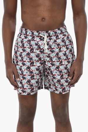 Boxer-Badehose mit Allover-Colorblock-Print
