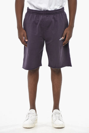 Jersey-Shorts Mit Offenem Saum