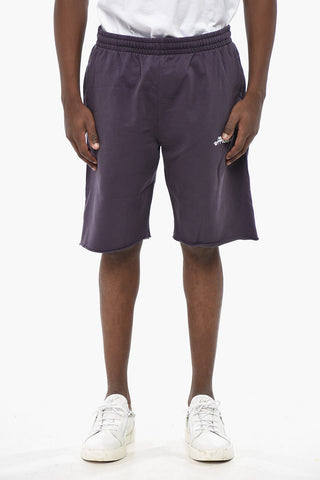 Jersey-Shorts Mit Offenem Saum