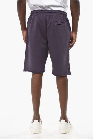 Jersey-Shorts Mit Offenem Saum
