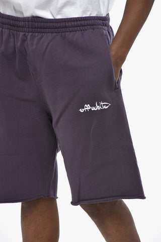 Jersey-Shorts Mit Offenem Saum