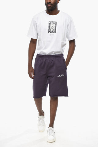 Jersey-Shorts Mit Offenem Saum