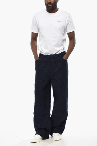 4-Taschen-Hose aus Boucléstoff mit Monogramm-Motiv
