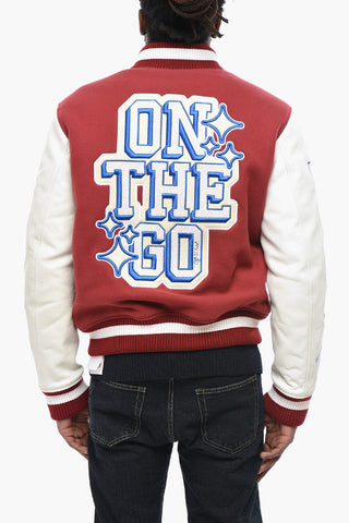 Bomber ONTHEGO con Maniche in Pelle e Applicazioni in Spugna
