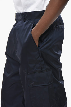 Cargo-Hose aus Nylon mit Kordelzug am Saum