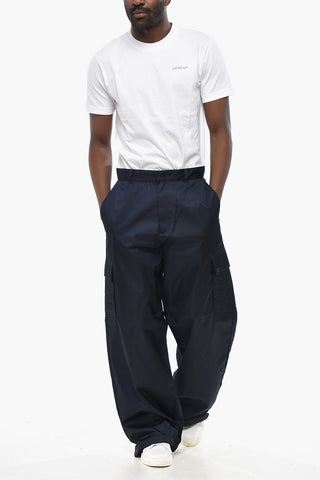 Cargo-Hose aus Nylon mit Kordelzug am Saum